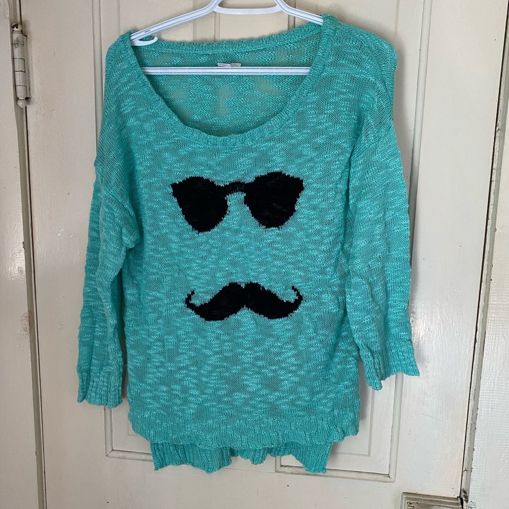 Mint green Moustache sweater